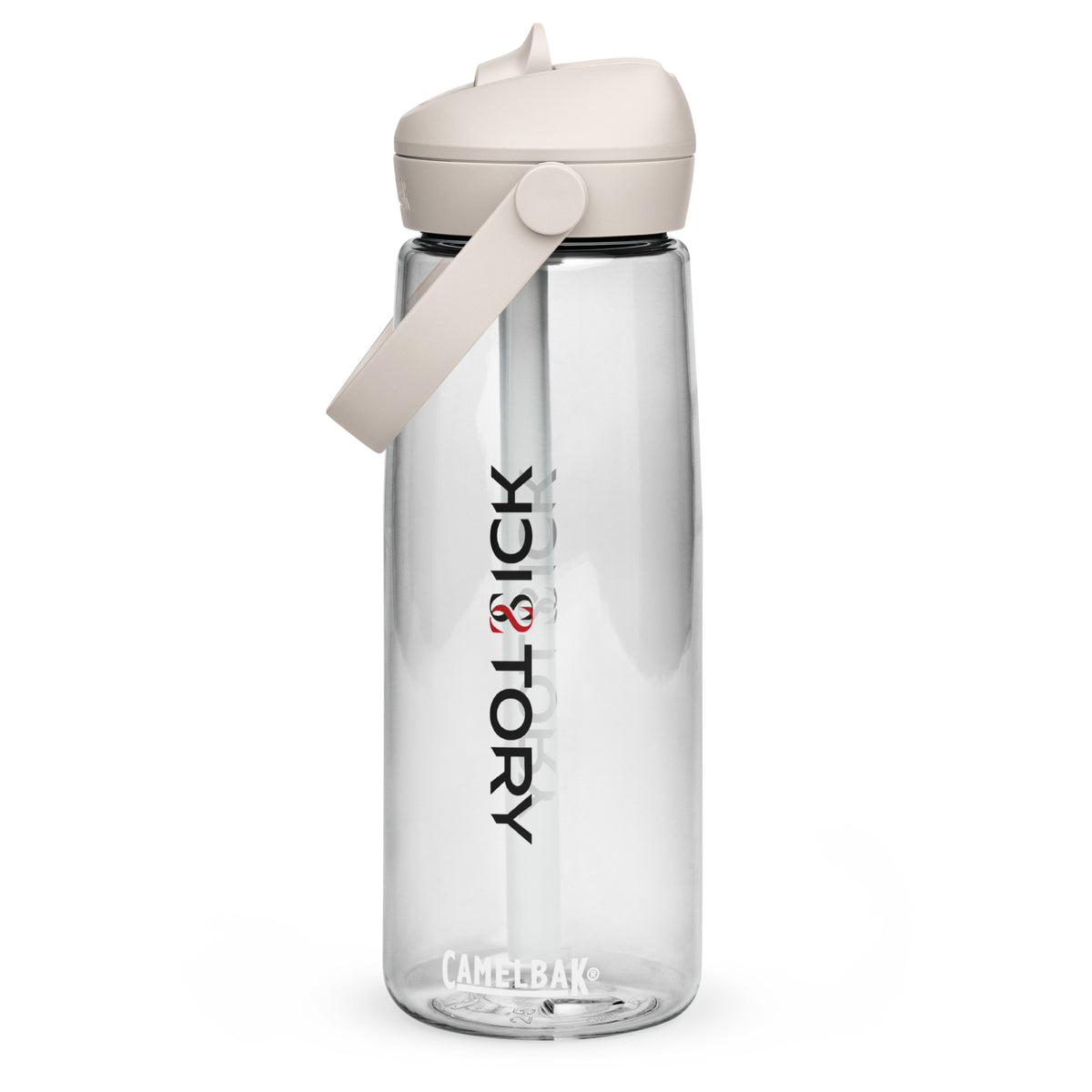 Sick Story 739 ml water bottle with straw – front view
