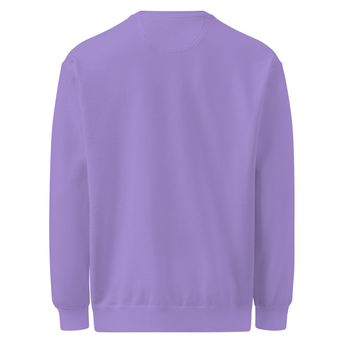 Textilgefärbter Unisex-Pullover von Sick Story in Violett – Rückansicht
