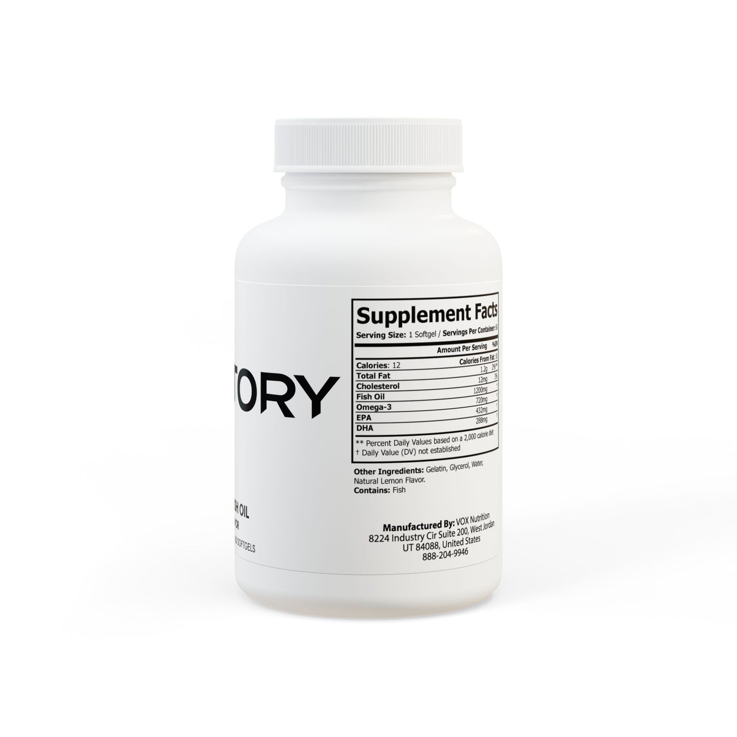 Omega 3 Fish Oil Supplement (60 Softgels)