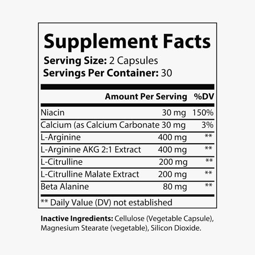 L-Arginine Supplement (60 Capsules)