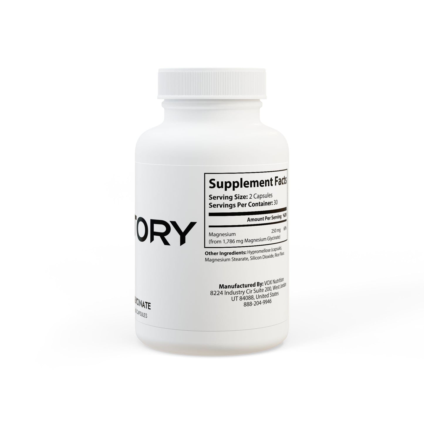 Magnesium Glycinate Supplement (60 Capsules)