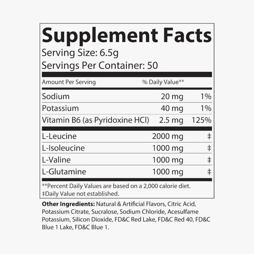 BCAA Supplement, Grape (325g, 11.46oz, 50 servings)
