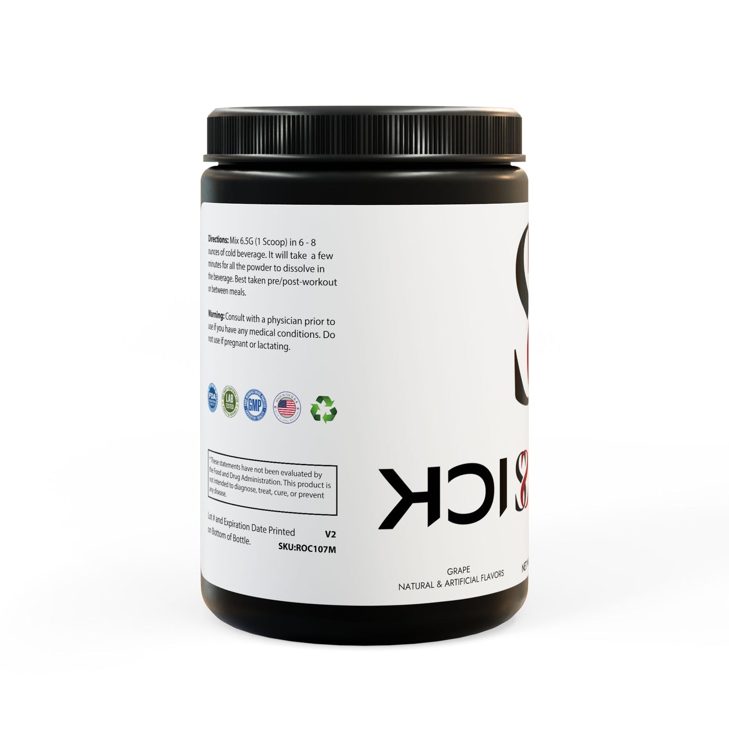 BCAA Supplement, Grape (325g, 11.46oz, 50 servings)