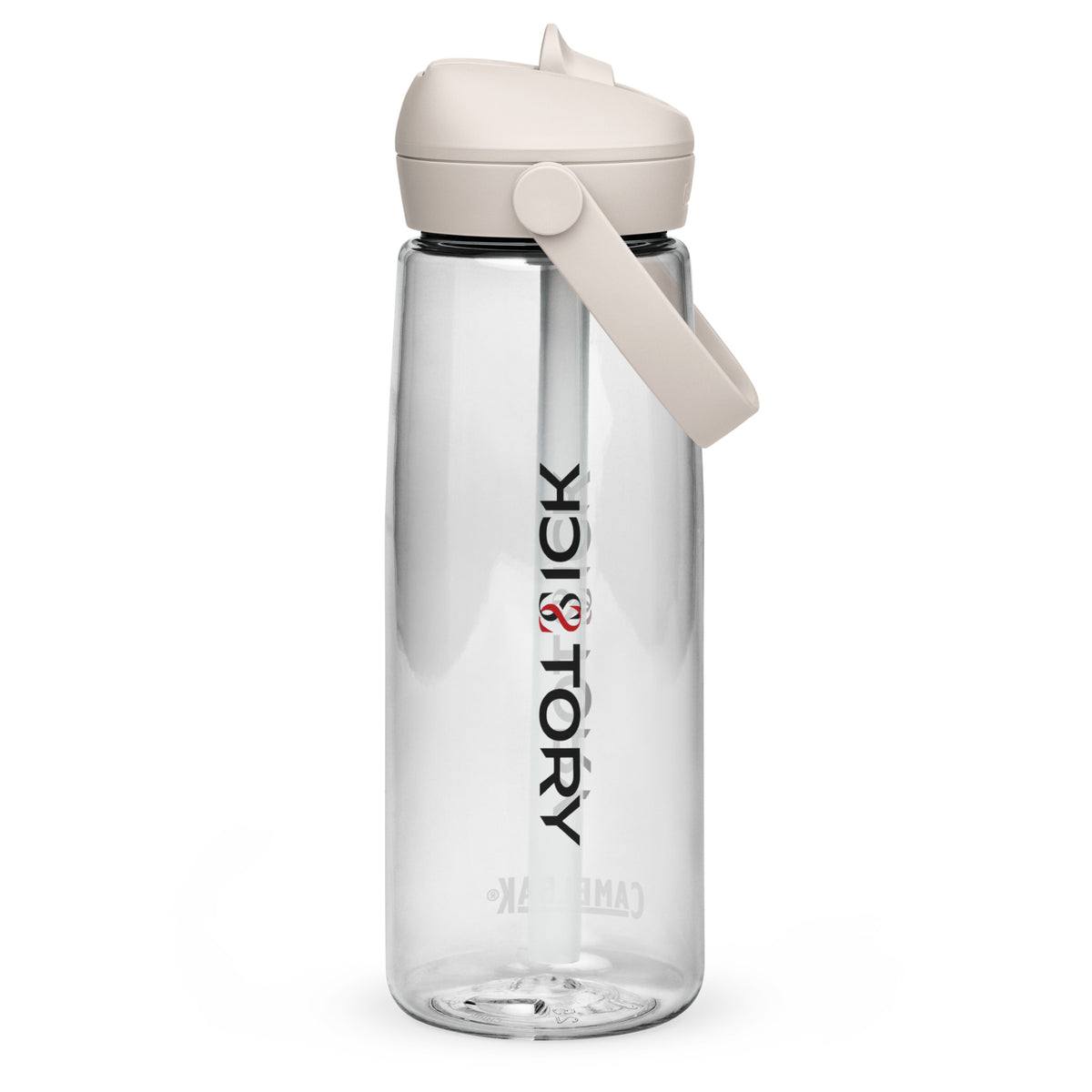 Sick Story 739 ml water bottle with straw – rear view