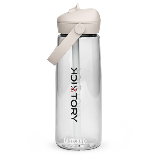 Sick Story 739 ml water bottle with straw – front view