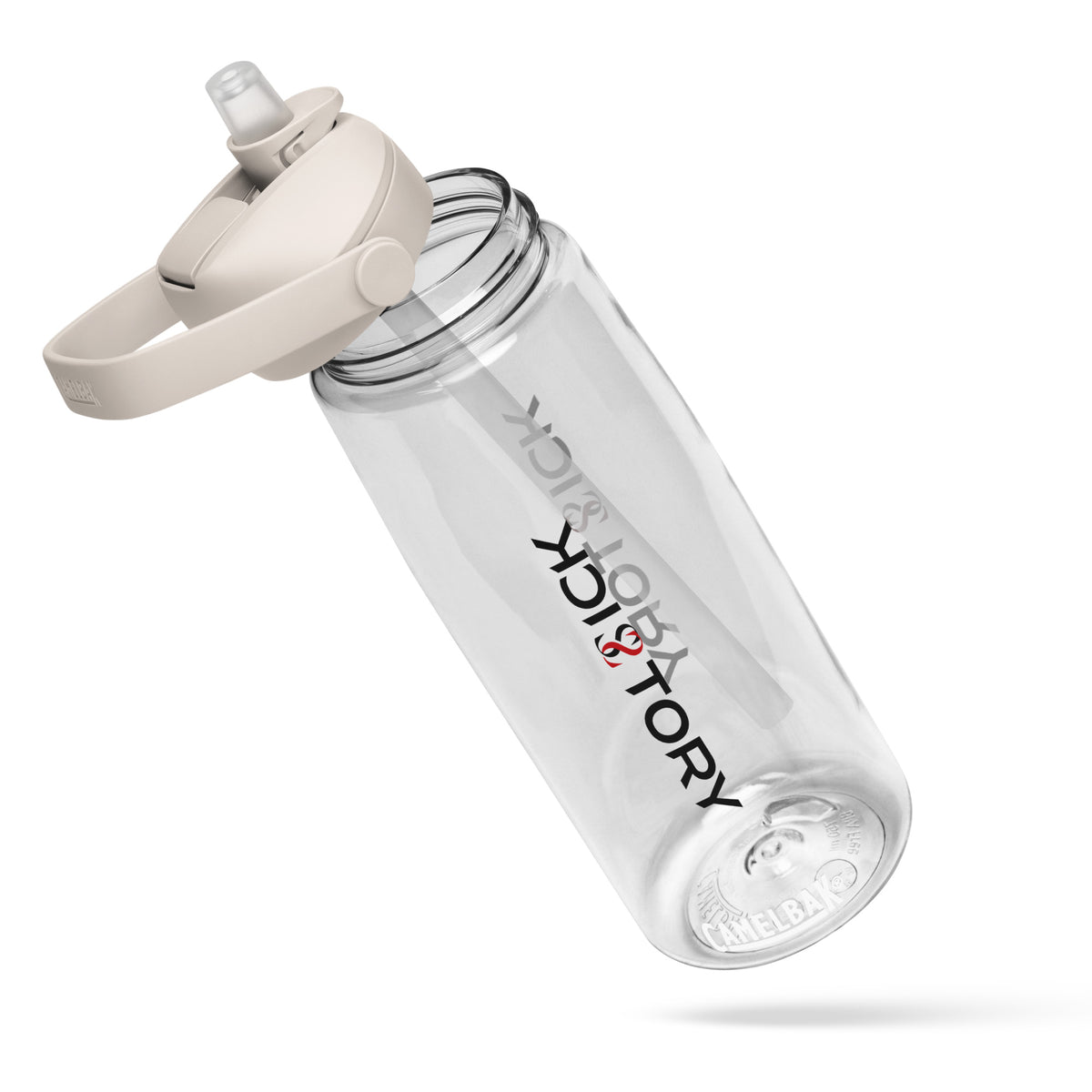 Sick Story 739 ml water bottle with straw – front view