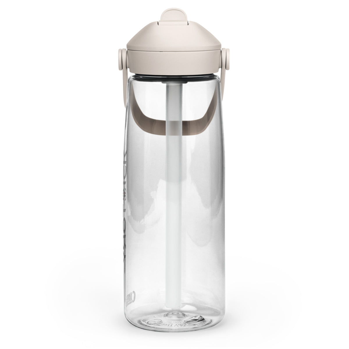 Sick Story 739 ml water bottle with straw – left side view