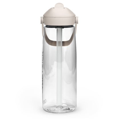 Sick Story 739 ml water bottle with straw – left side view