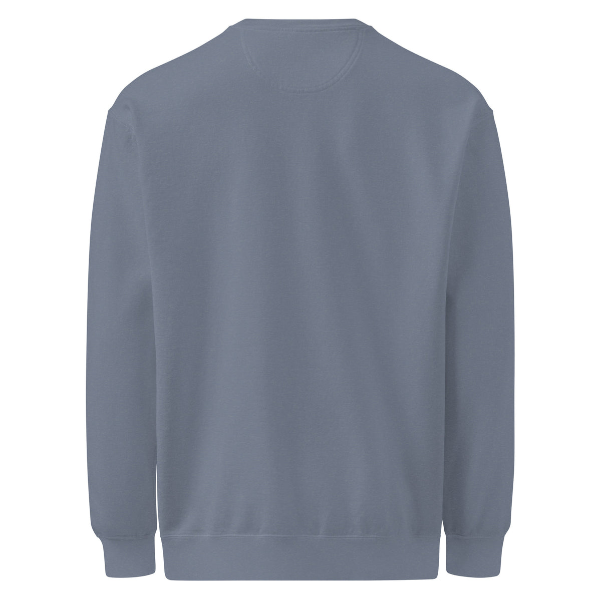 Textilgefärbter Unisex-Pullover von Sick Story in Blue Jeans – Rückansicht