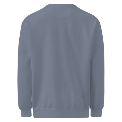 Textilgefärbter Unisex-Pullover von Sick Story in Blue Jeans – Rückansicht