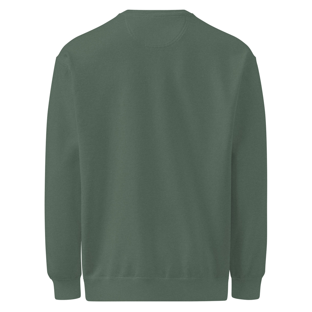 Textilgefärbter Unisex-Pullover von Sick Story in Blue Spruce – Rückansicht