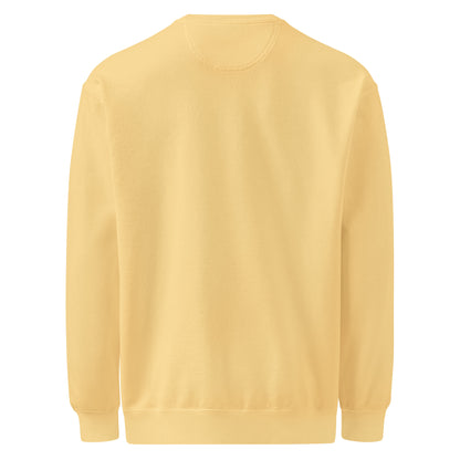 Textilgefärbter Unisex-Pullover von Sick Story in Butter – Rückansicht