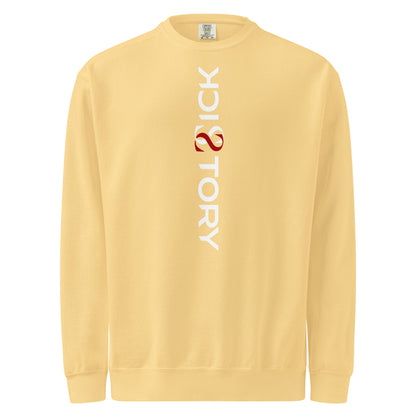 Textilgefärbter Unisex-Pullover von Sick Story in Butter – Vorderansicht