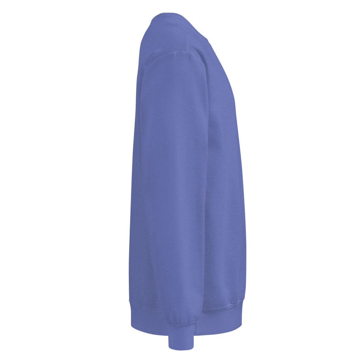 Textilgefärbter Unisex-Pullover von Sick Story in Flo Blue – rechte Seitenansicht