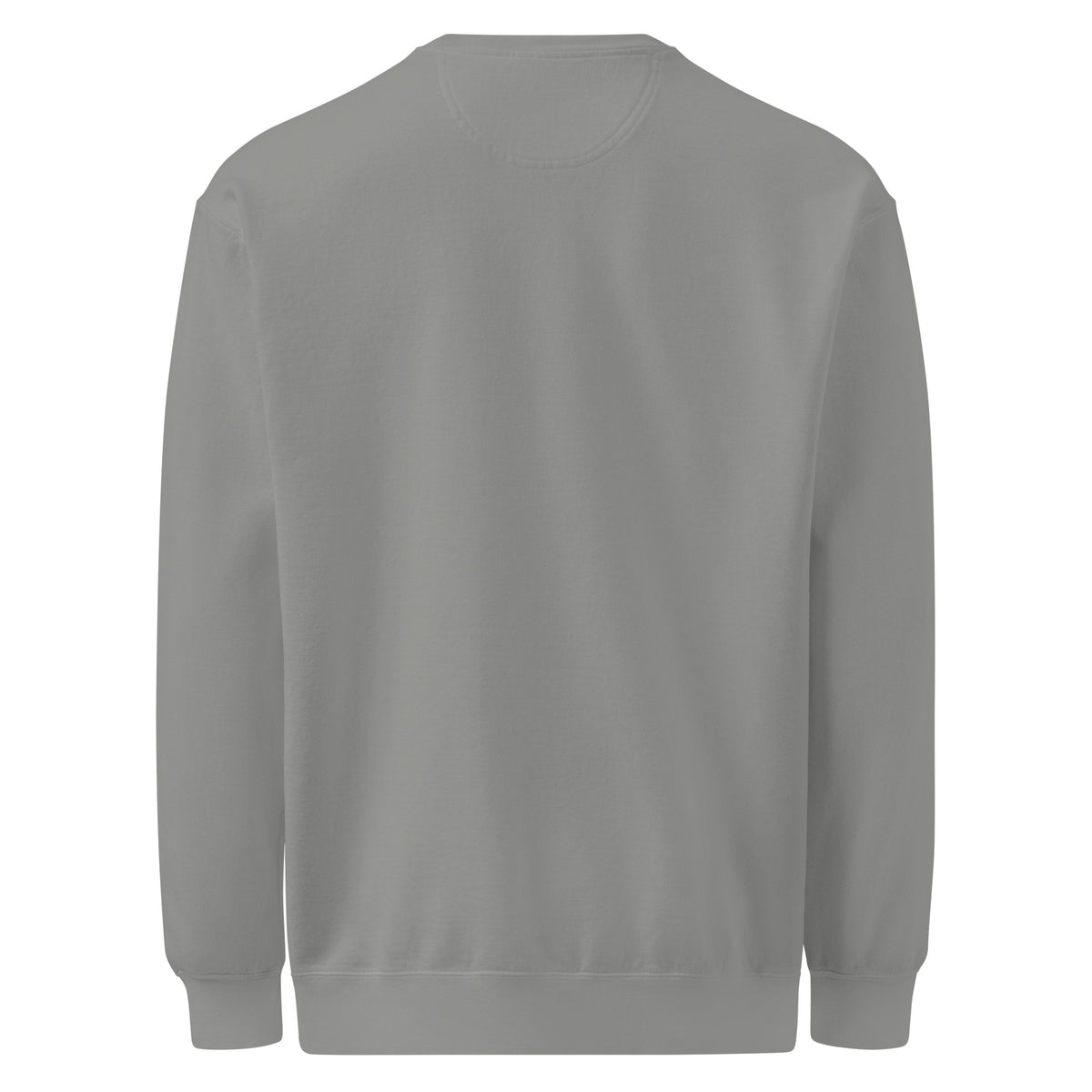 Textilgefärbter Unisex-Pullover von Sick Story in Grau – Rückansicht