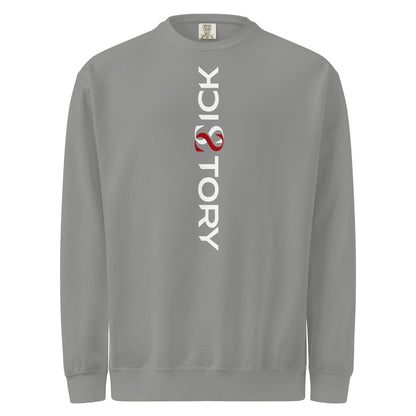 Textilgefärbter Unisex-Pullover von Sick Story in Grau – Vorderansicht