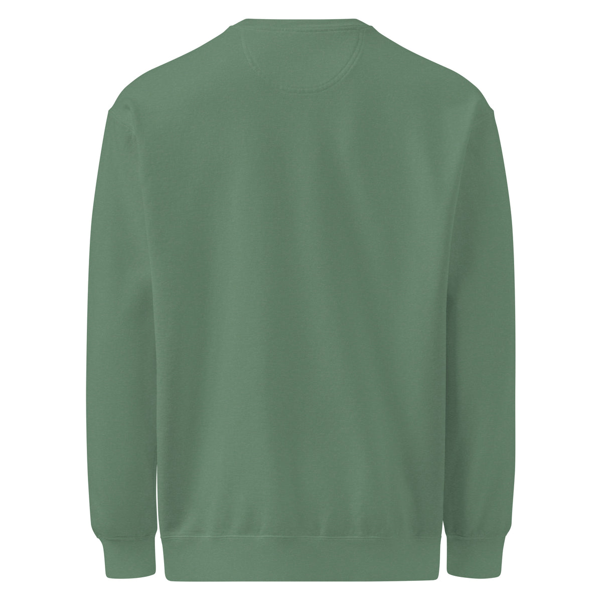 Textilgefärbter Unisex-Pullover von Sick Story in Light Green – Rückansicht