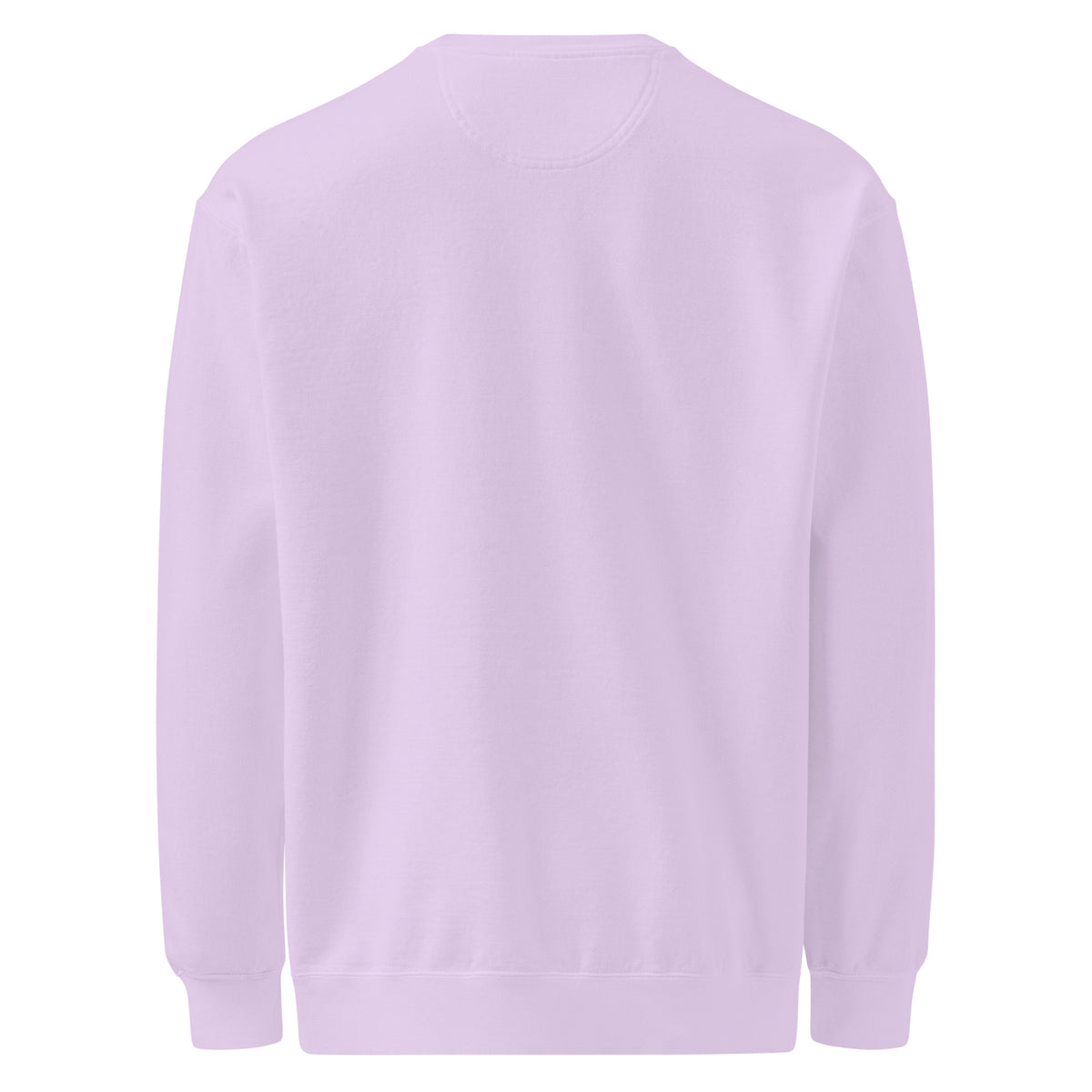 Textilgefärbter Unisex-Pullover von Sick Story in Orchidee – Rückansicht