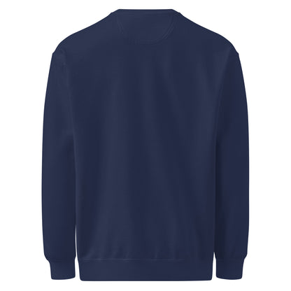 Textilgefärbter Unisex-Pullover von Sick Story in True Navy – Rückansicht