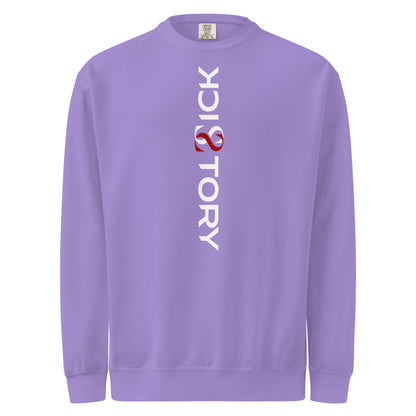 Textilgefärbter Unisex-Pullover von Sick Story in Violett – Vorderansicht