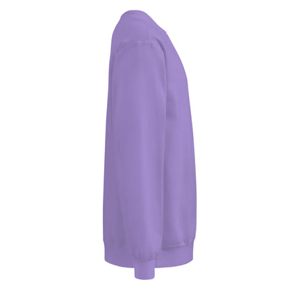 Textilgefärbter Unisex-Pullover von Sick Story in Violett – rechte Seitenansicht