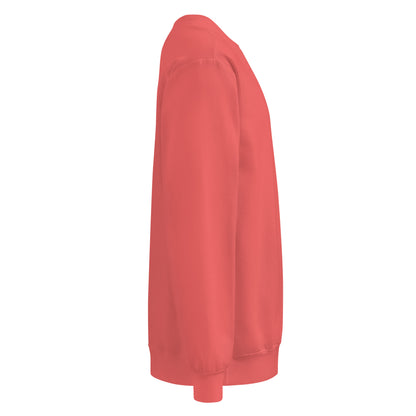 Textilgefärbter Unisex-Pullover von Sick Story in Watermelon – rechte Seitenansicht
